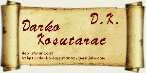 Darko Košutarac vizit kartica